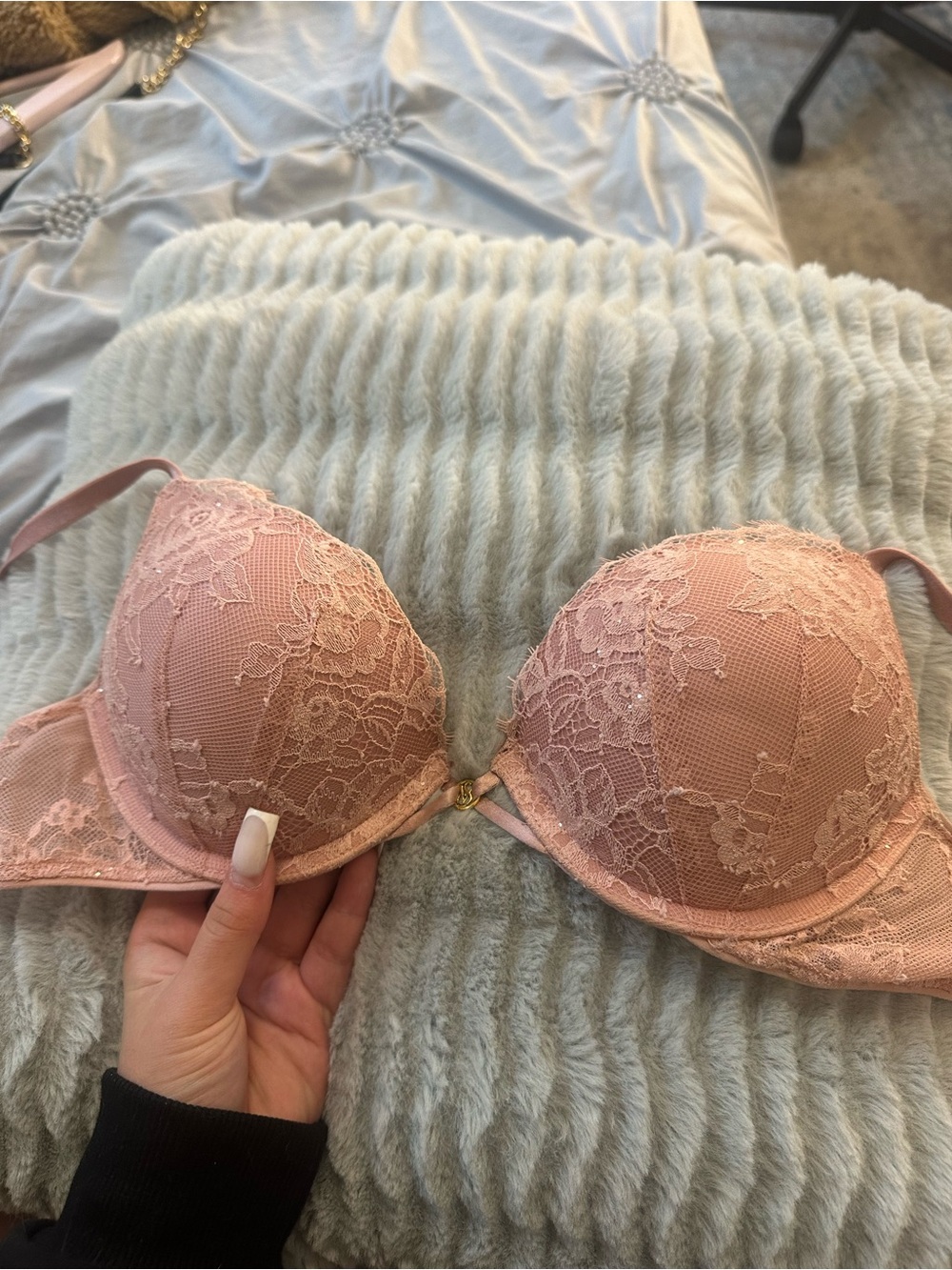 Victoria's Secret Dusty Rose Lace Push-Up Bra